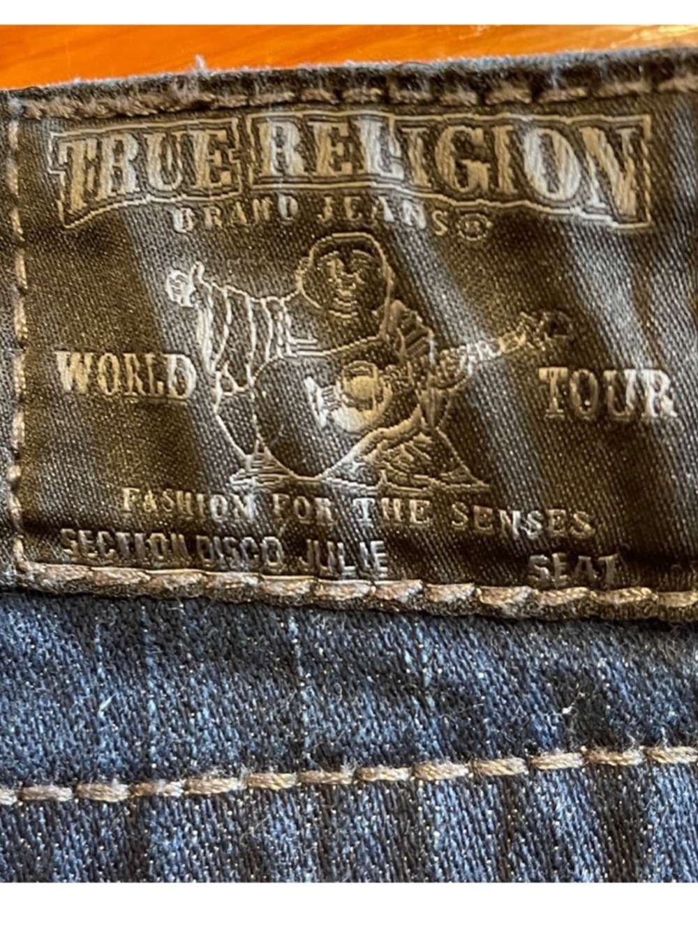 True Religion Becky Low Rise Straight Jeans 32 Tall 35” Y2K Dark Wash - Picture 5 of 11